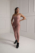 Miniatura: Long Scrunch Butt Jumpsuit – Dusty Pink