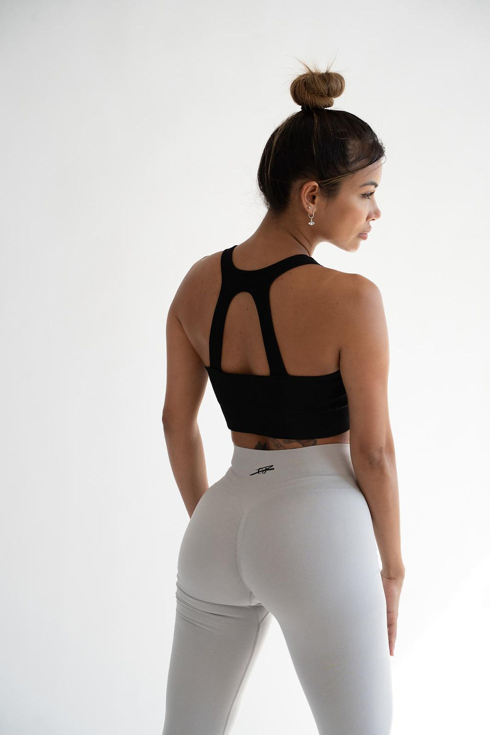 Thumbnail: Gray High-Waist Leggings