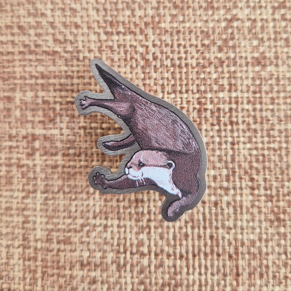 Thumbnail: Otter Metal Pin Badge Set of 3