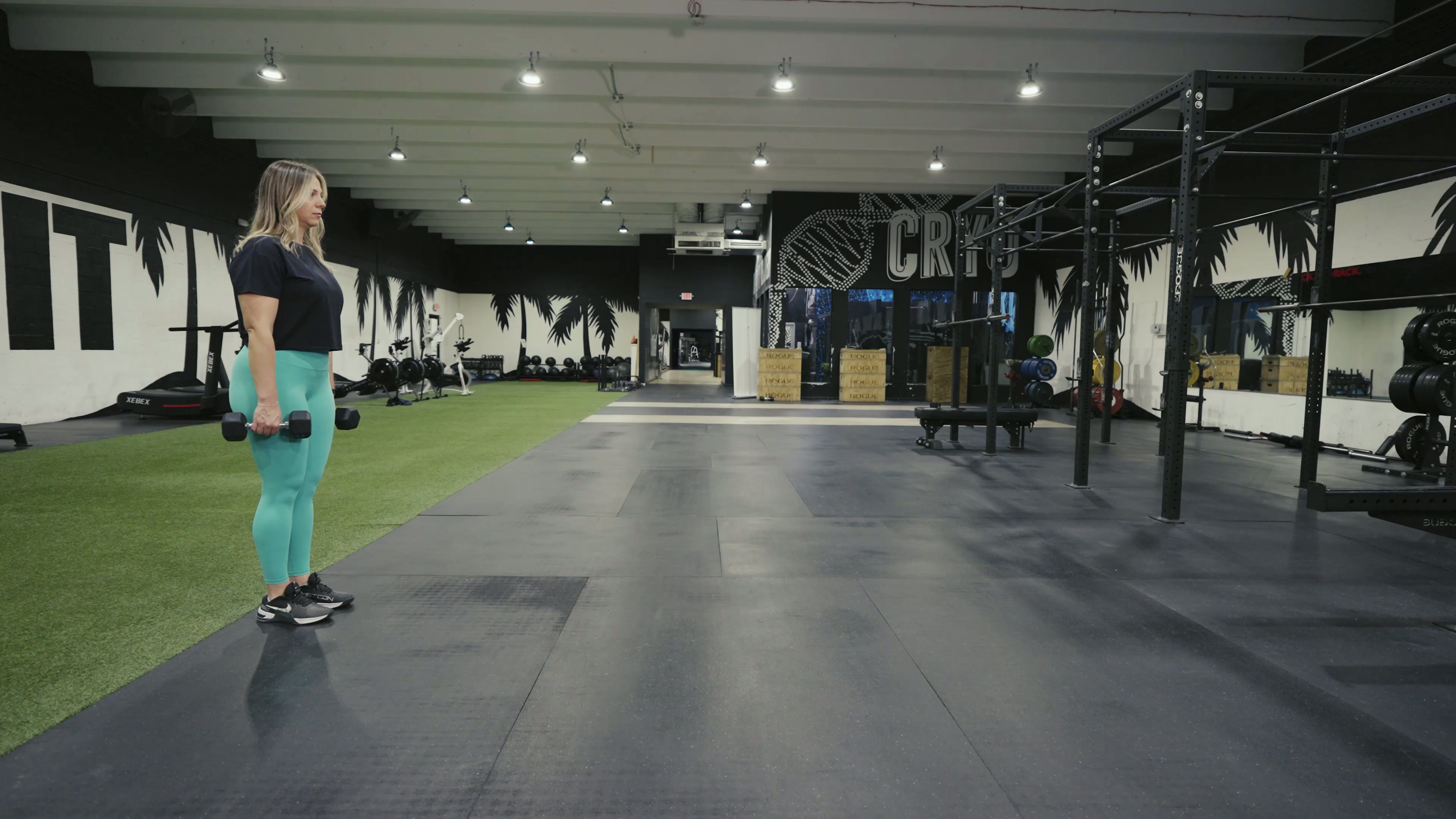 Dumbbell Walking Lunges