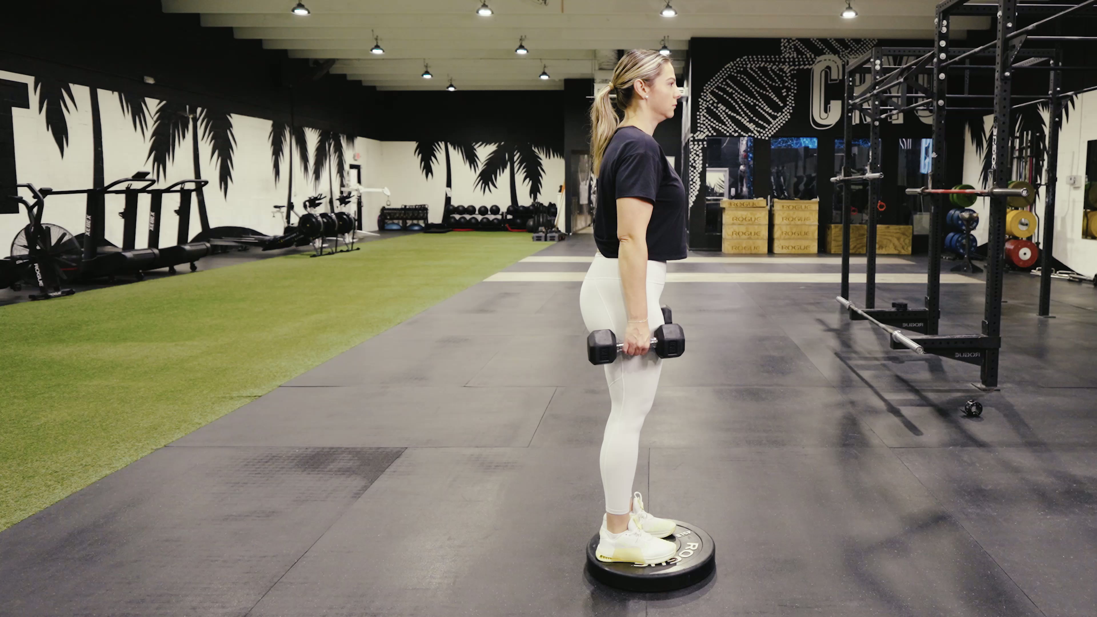Dumbbell Deficit Reverse Lunge