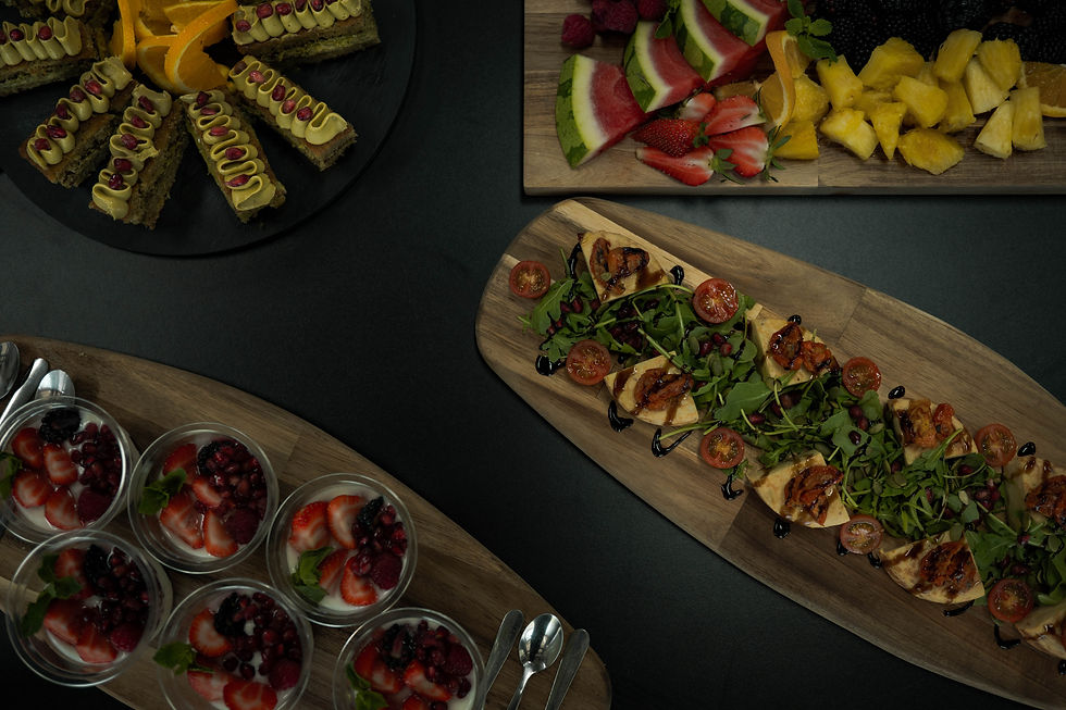 Fresh grazing boards and salad platters by Fourteen Lakes Catering, Milton Keynes