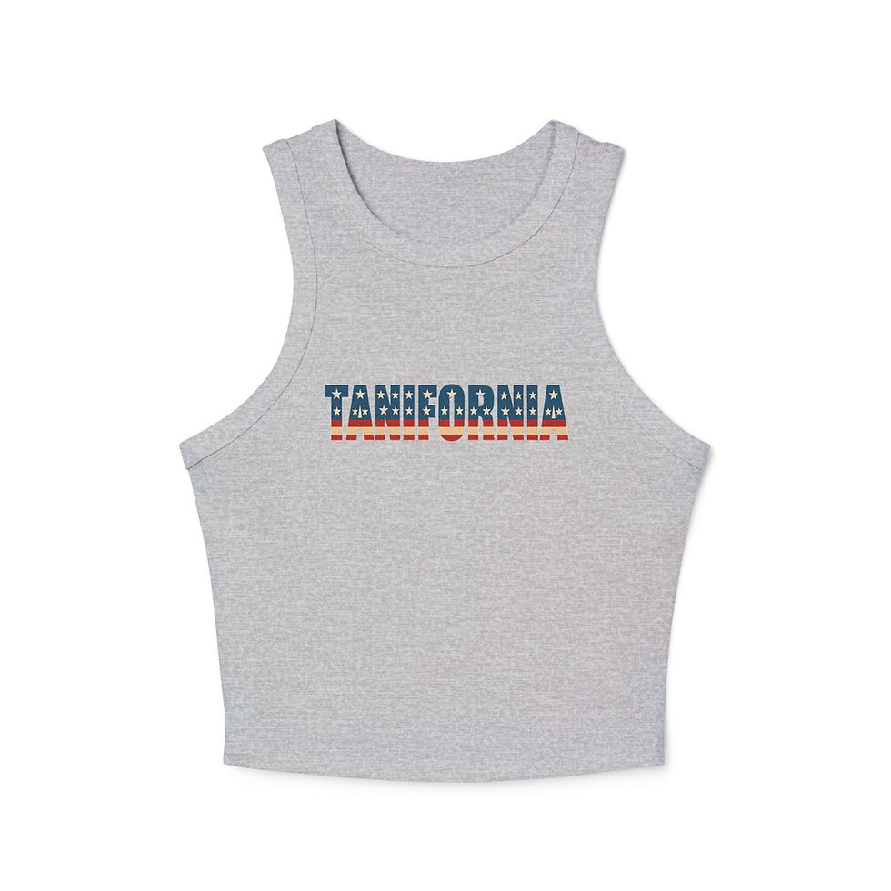 Thumbnail: Tank Top - Patriotic Women's Micro Rib Racer Tank Top