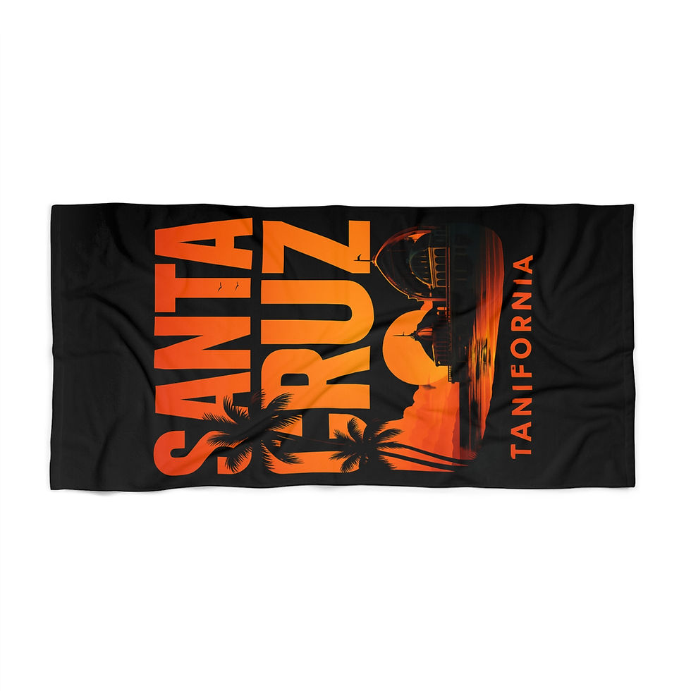 Thumbnail: Sunset Santa Cruz Beach Towel - Vibrant Coastal Vibe for Summer Fun
