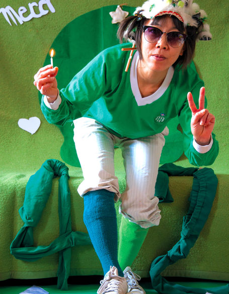 anniversaire 42, photographie couleur allez les verts de la série COLORS confinement coloré de l'artiste heesunjoo