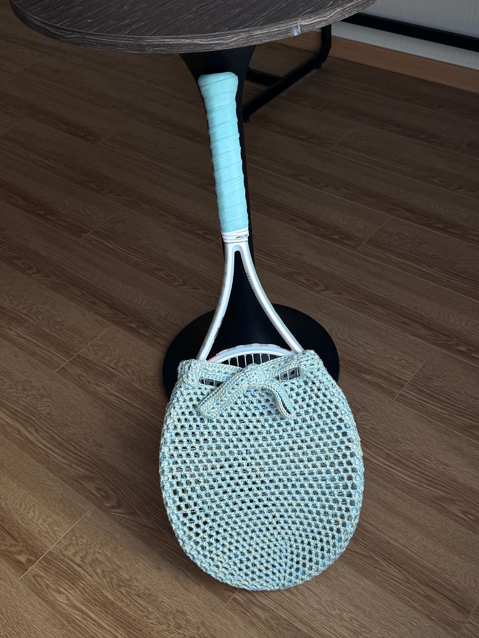 Thumbnail: Handmade Knitted Tennis Bag