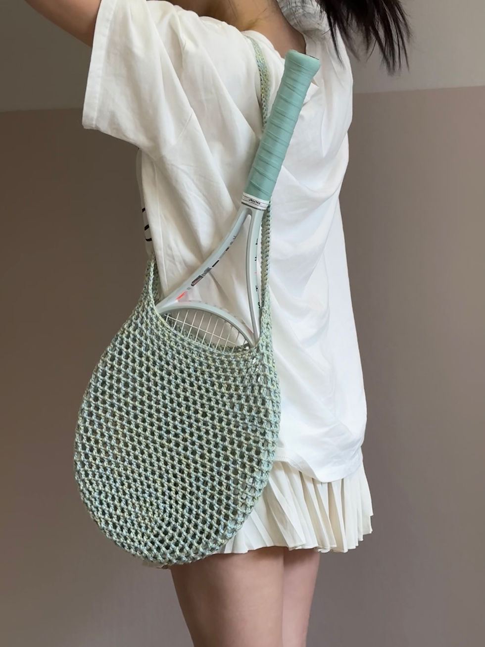 Thumbnail: Handmade Knitted Tennis Bag