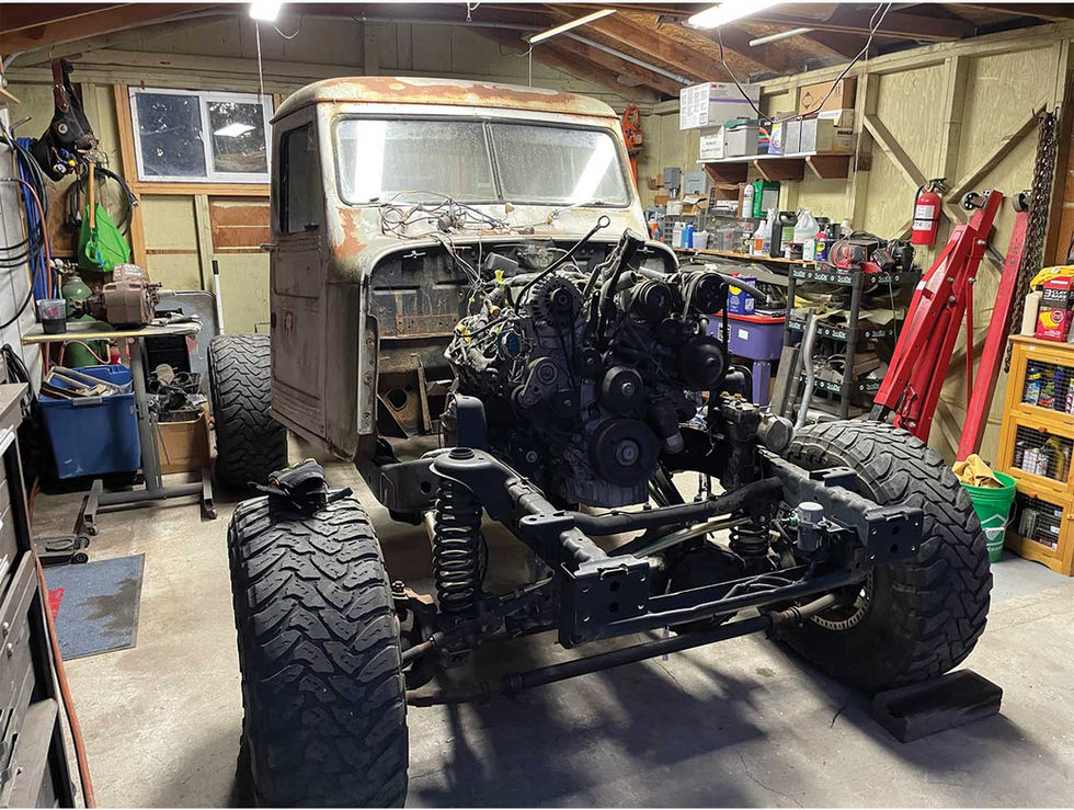 1950 Willy's Pickup Truck taken apart