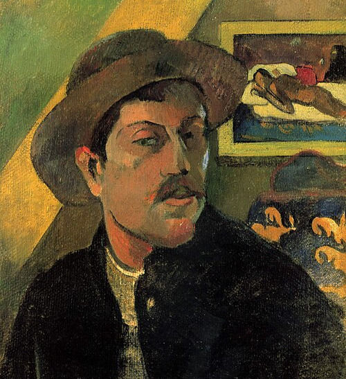 ” Self-portrait with Manao tupapau (1893-1984) by Paul Gauguin