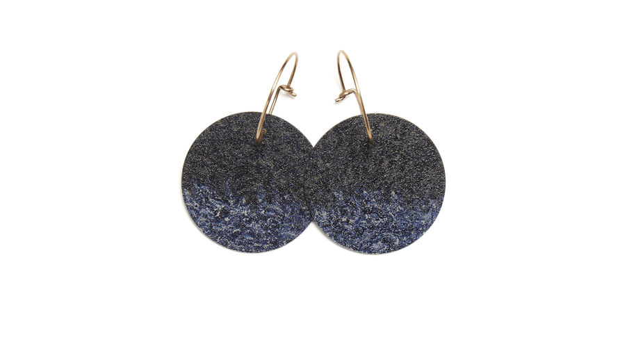 earrings silver gold enamel by Karin Johansson