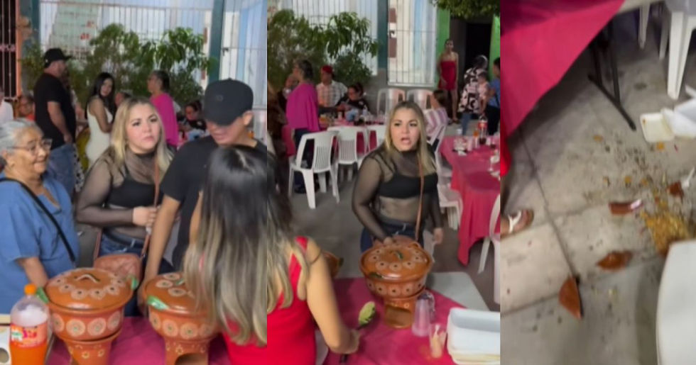 La polémica reacción de una mujer que pidió más tacos en una fiesta