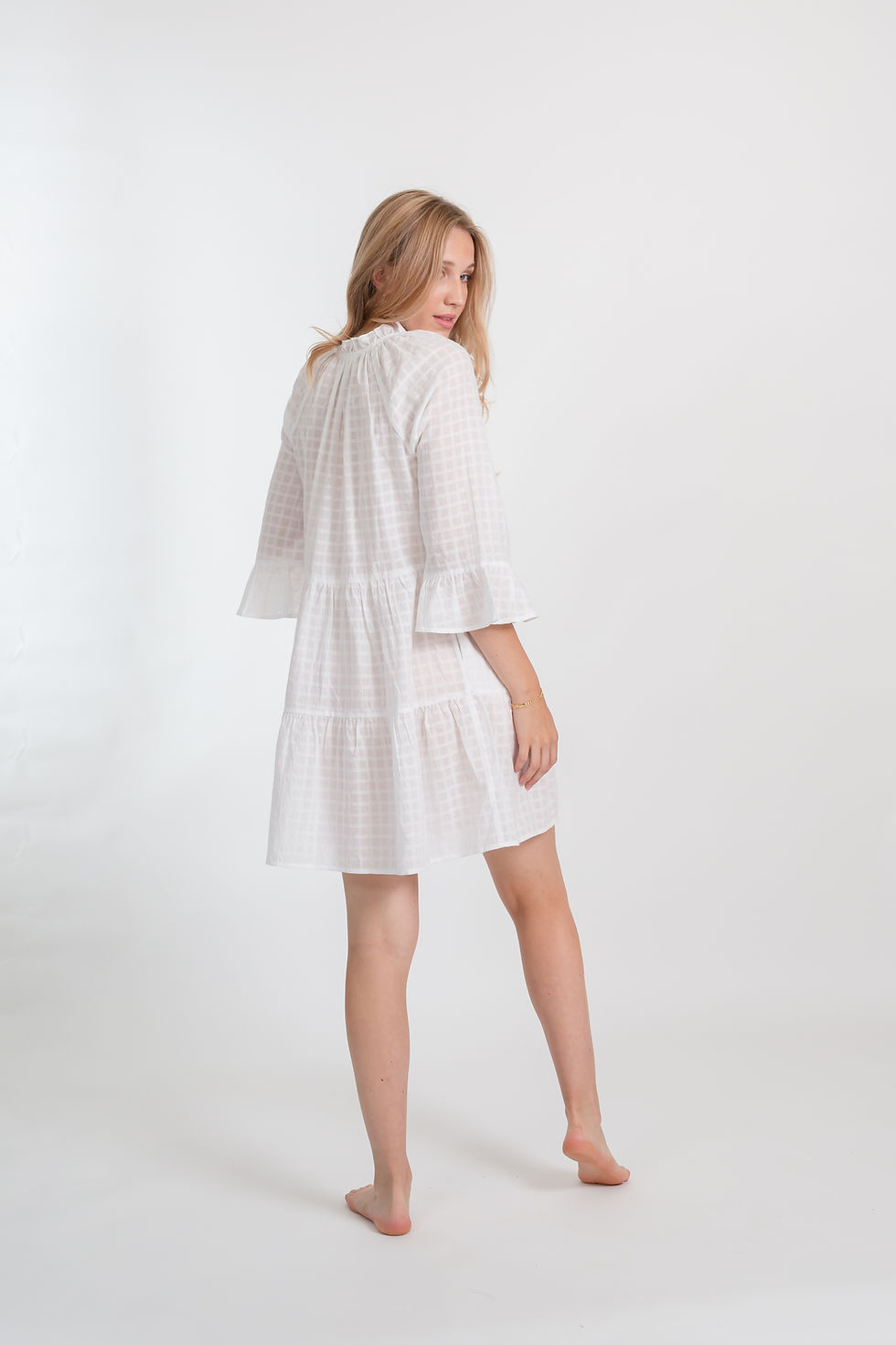 Thumbnail: Koy Riviera Boho Mini Dress In White