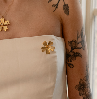 gold brooch pin for dress Mahi Rose Gold Plated Opal Wheat Flower Bouquet Dress Scarf Brooch / Saree Pin for Women (BP1101121ZWhi)