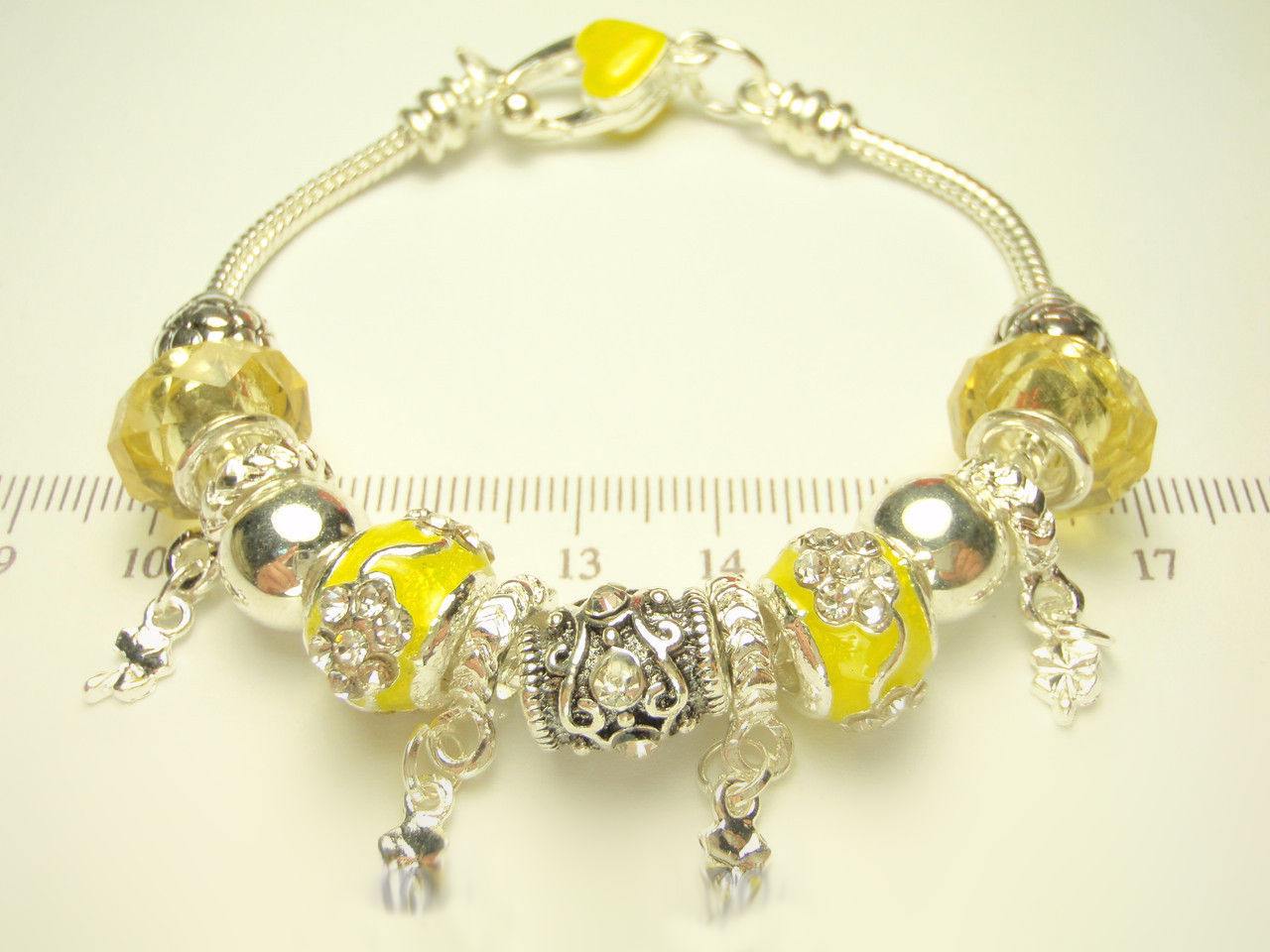 Браслет Пандора Pandora Желтая эмаль