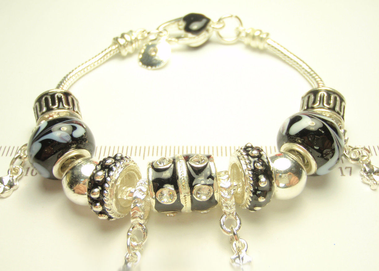 Браслет Пандора Pandora Черная эмаль