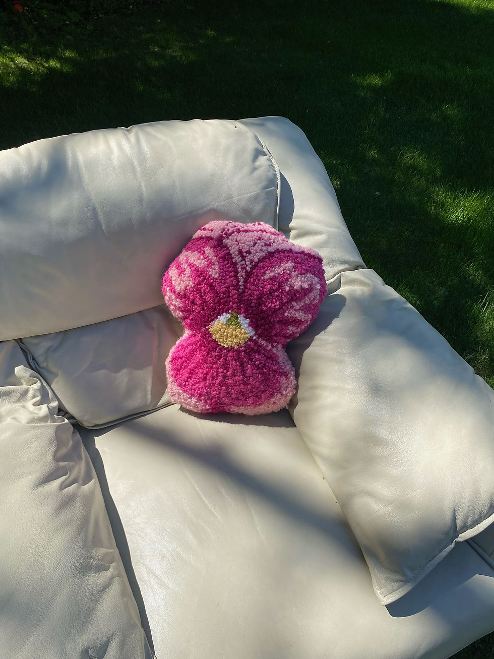 Miniatura: pansy pillow - pink 01