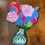 Miniatura: vase wallhanging- pinks and blues