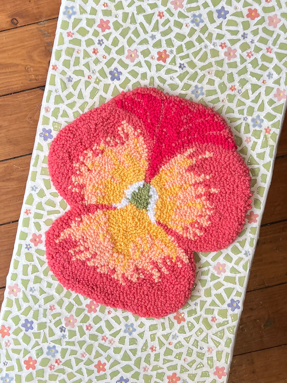 SAMPLE coral 'biggie' wallhanging