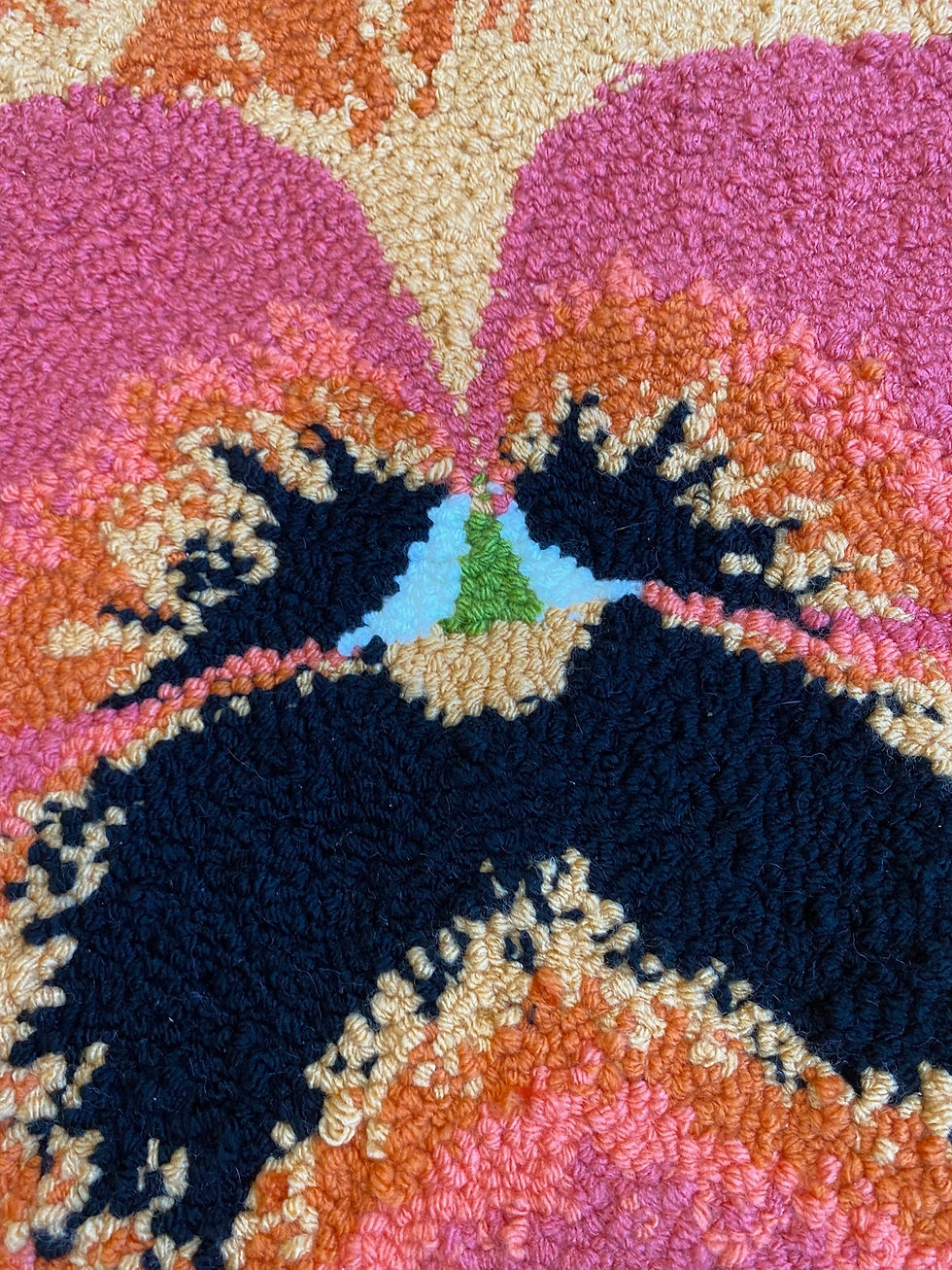 Thumbnail: Pansy wallhanging-coral/orange