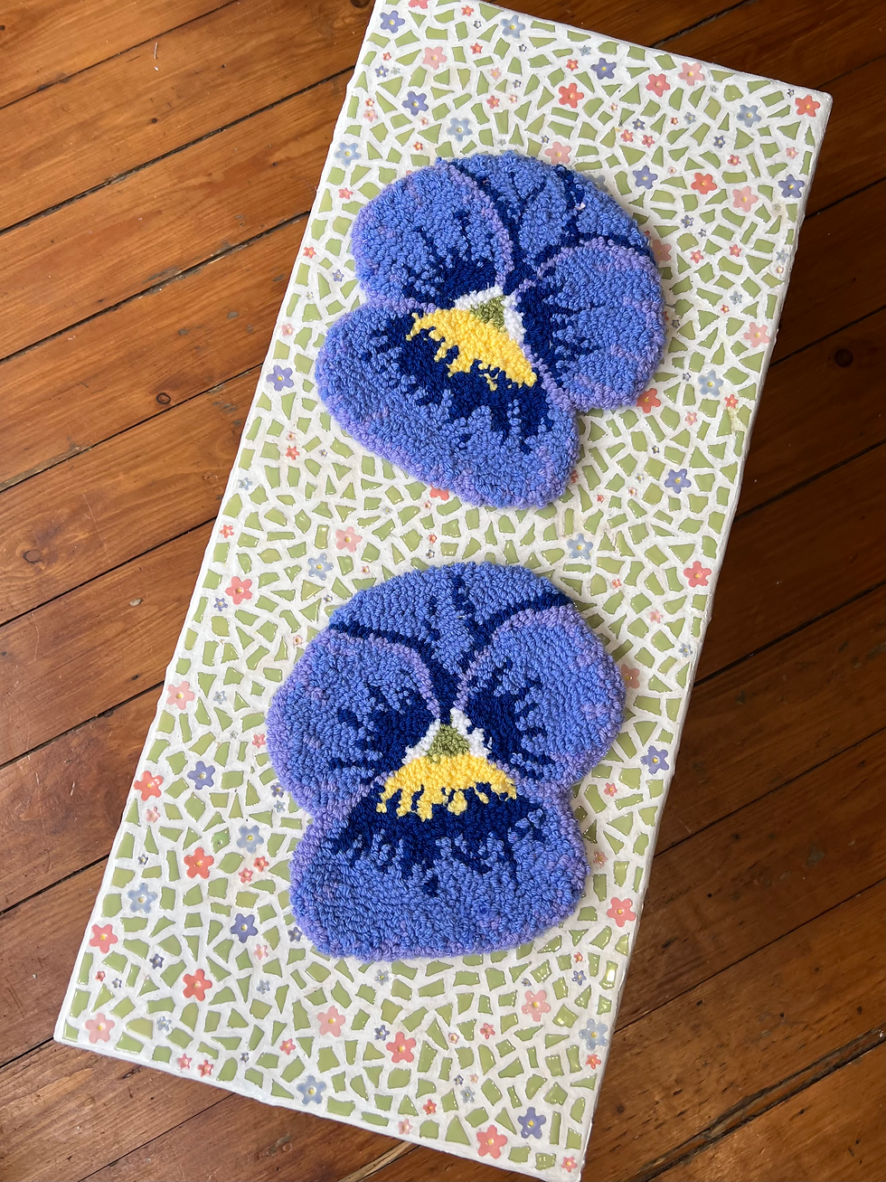 SAMPLE periwinkle 'mini' wallhanging