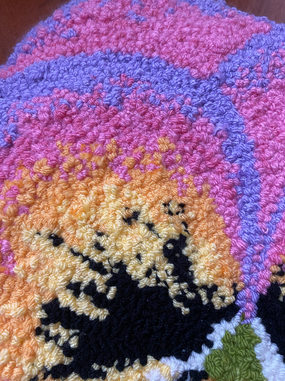 Thumbnail: Pansy wallhanging- rainbow