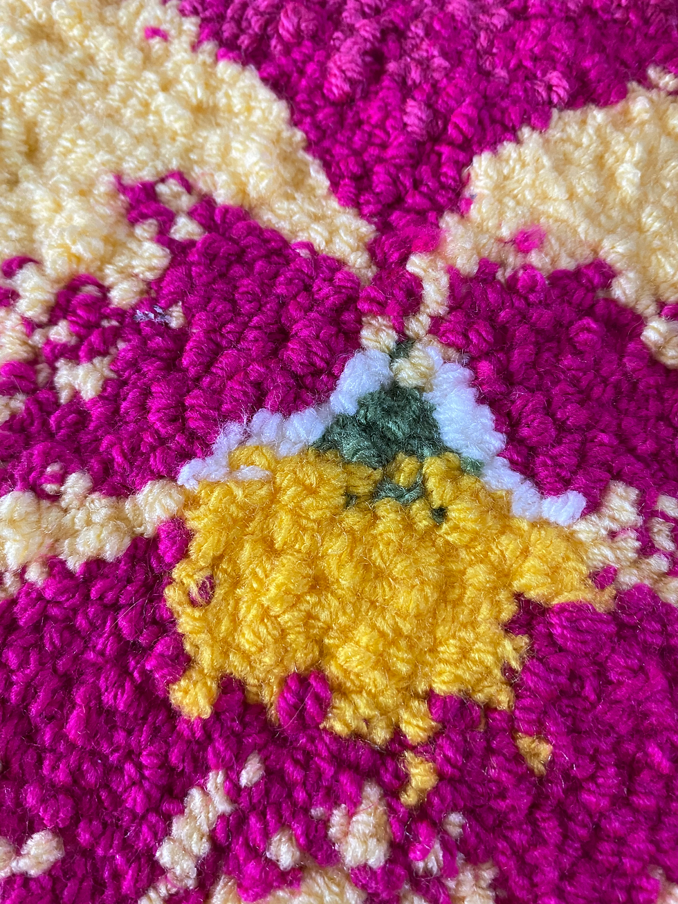 Miniatura: mini pansy wall hanging- yellow & pink