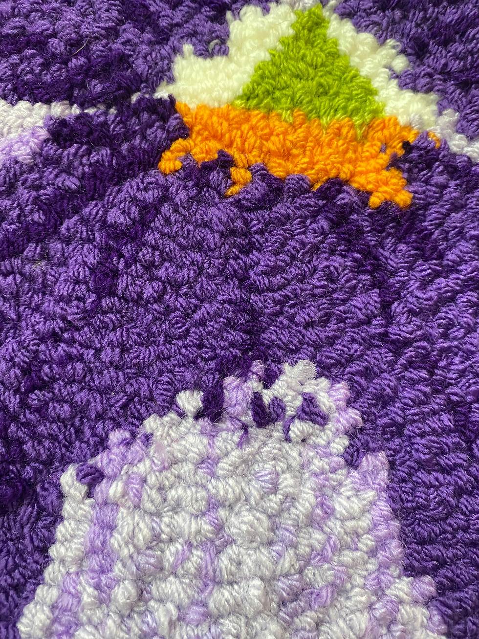 Miniatura: Pansy wallhanging- light purple