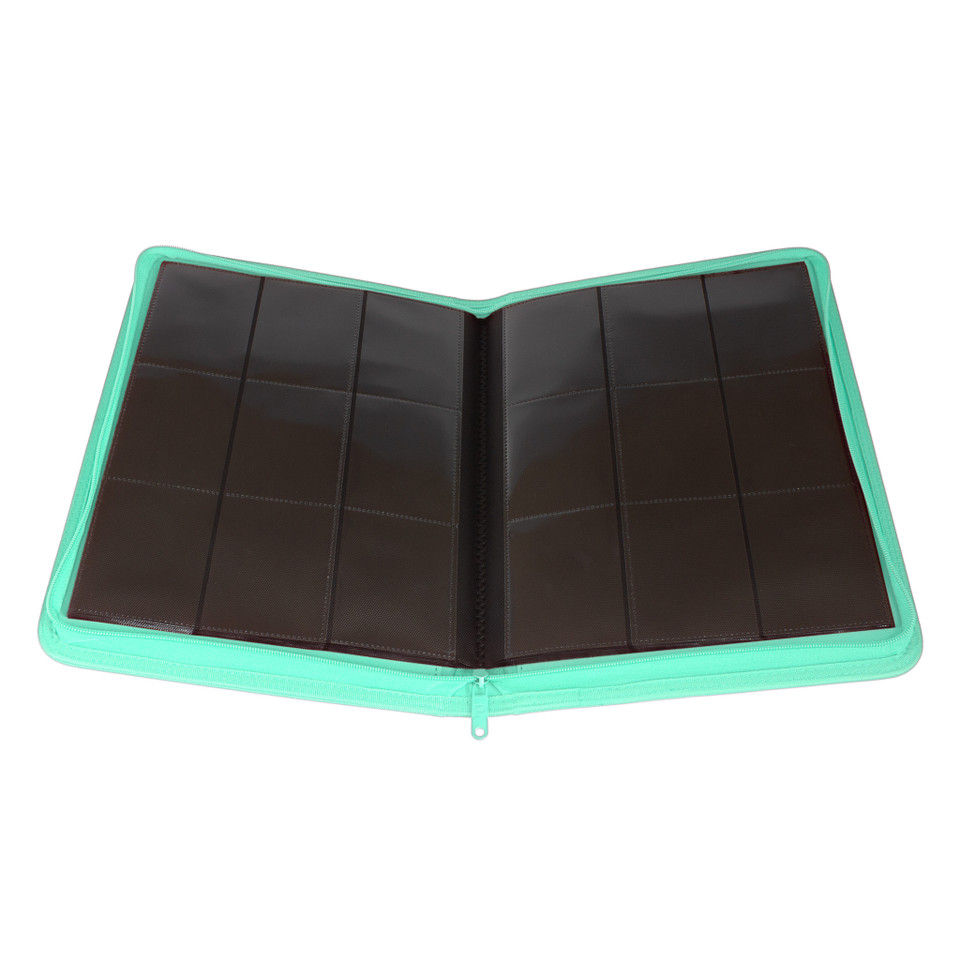 Thumbnail: Palms Off Gaming 9 Pocket Collectors Series Zip Binder - TURQUOISE
