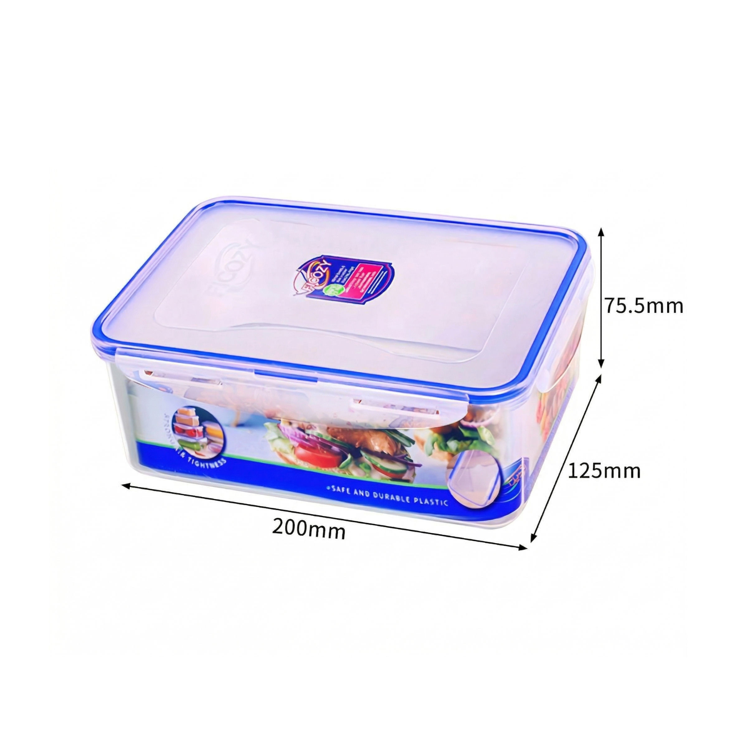 Contenedor Hermético Rectangular 1400 ml