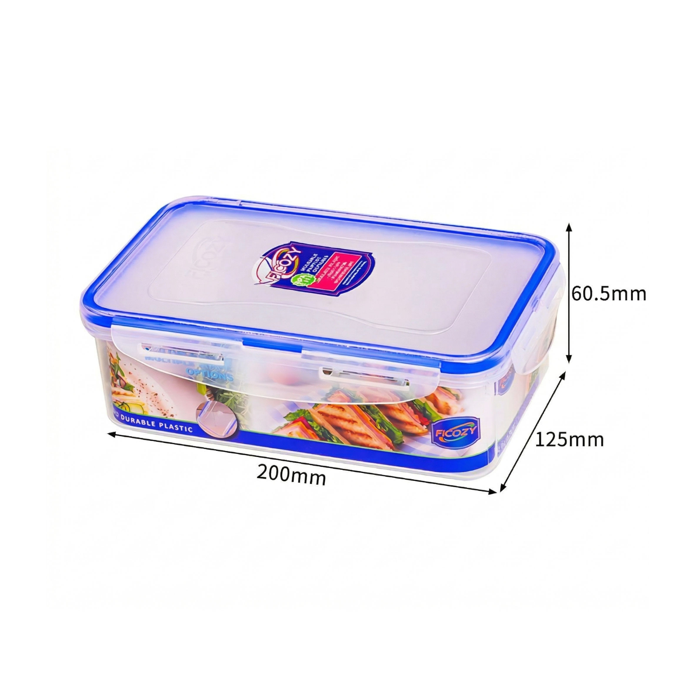 Contenedor Hermético Rectangular 1100 ml