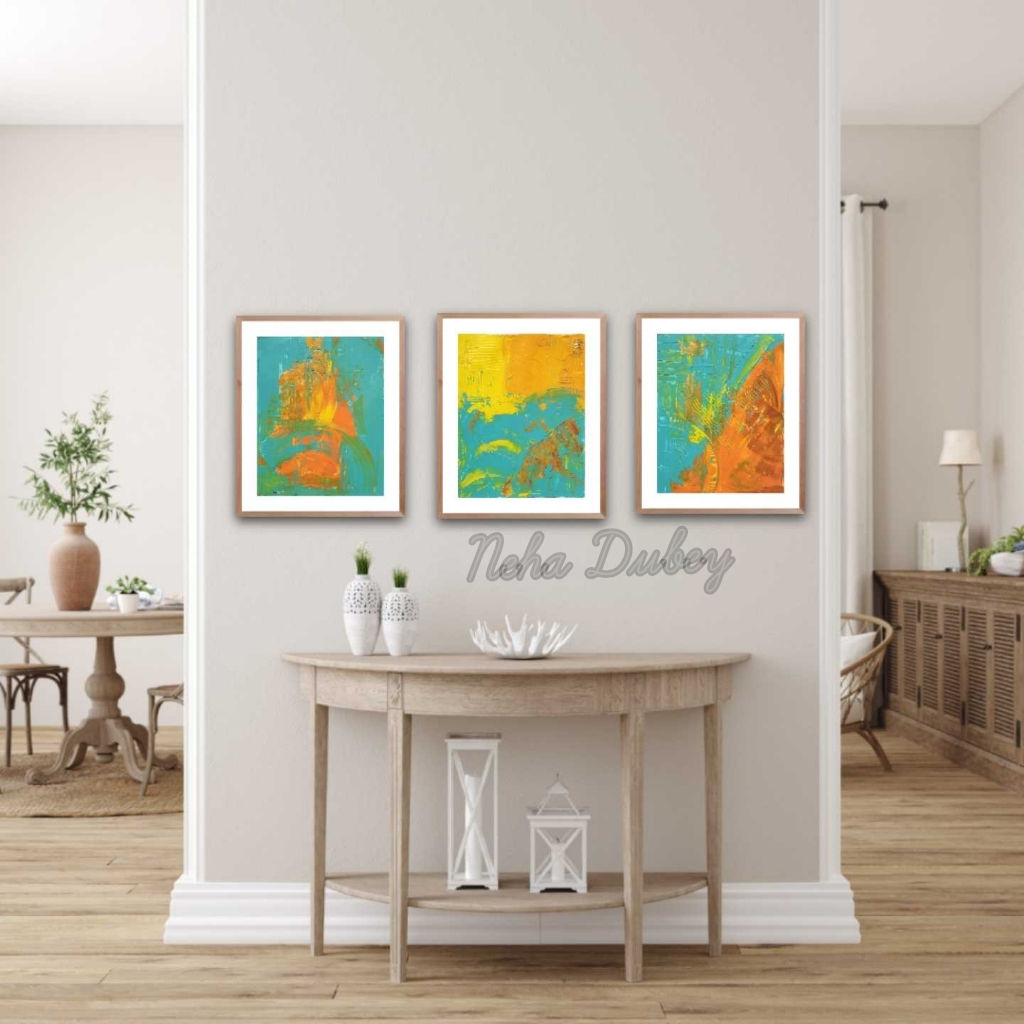 "Pensée Abstraite", Set of Three