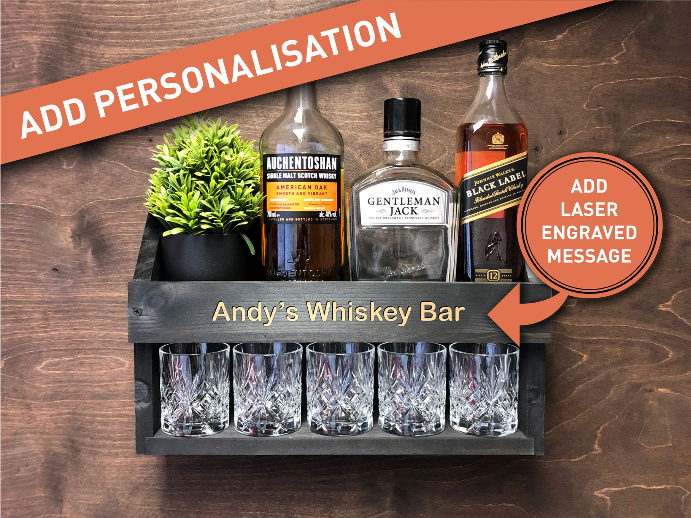 Whiskey Rack - Personalised