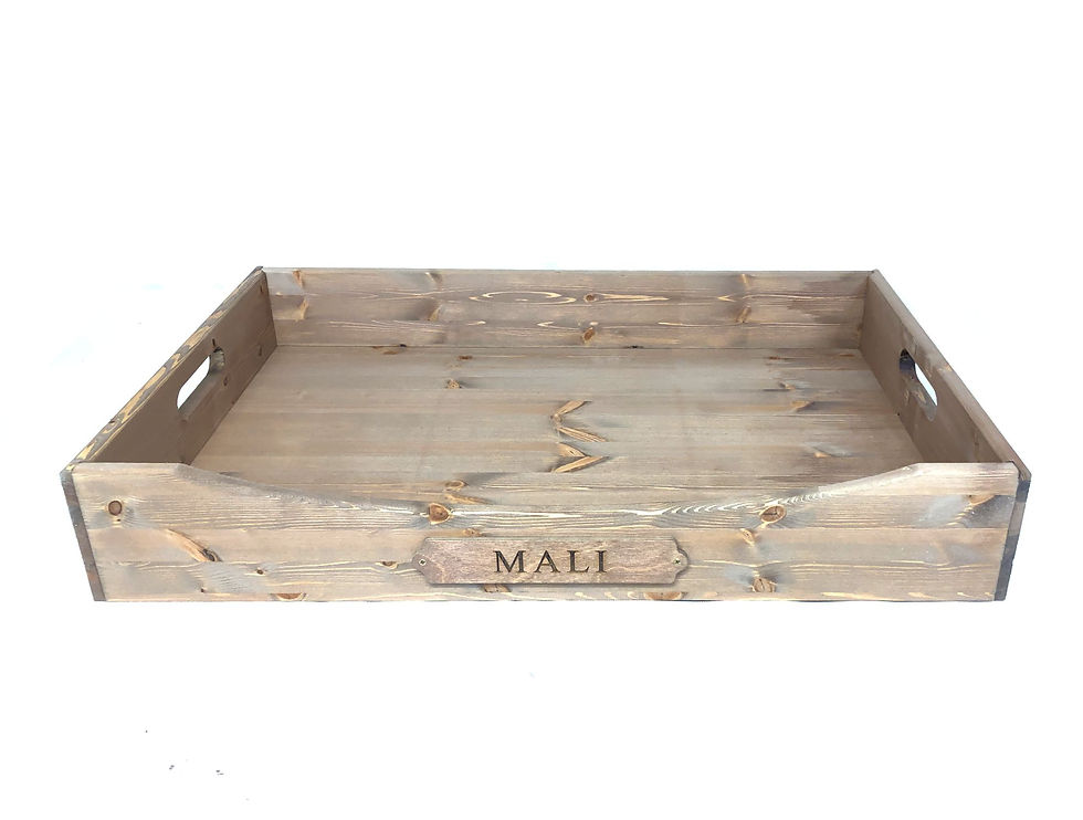 Thumbnail: Personalised Wooden Dog Bed - Large