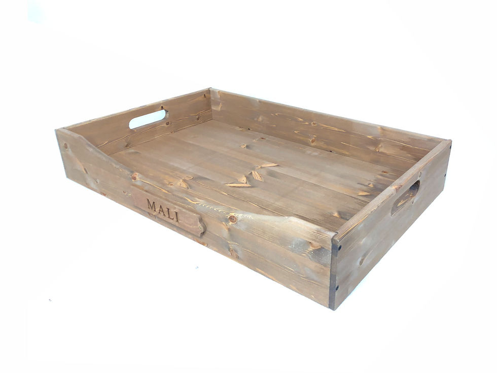 Thumbnail: Personalised Wooden Dog Bed - Large