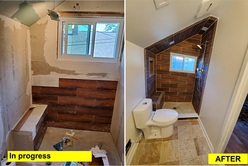Bath Remodel. Bath Renovation. TIle. Fixtures. Plumbing