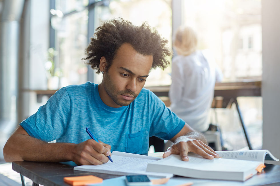 High school student working through a PSAT practice test at a study stable in Chattanooga