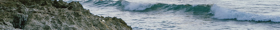 rocky beach, ocean waves