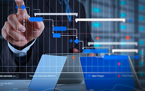 Project manager working and update tasks