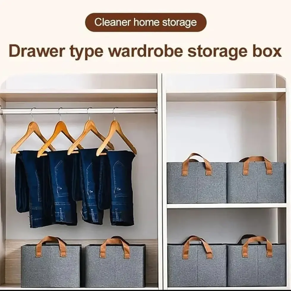 Thumbnail: Clothes Storage Organizer | Storage Organizer Box with Steel Rods