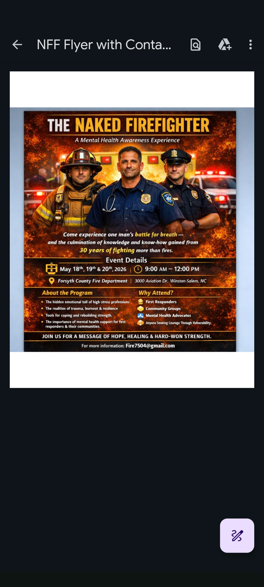 The Naked Firefighter Presentation