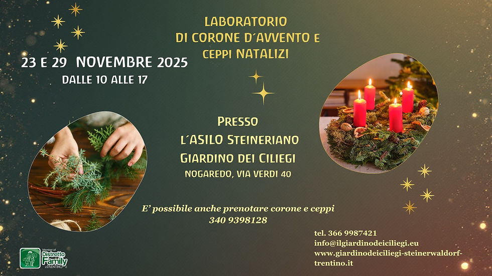 Laboratorio corone d'avvento