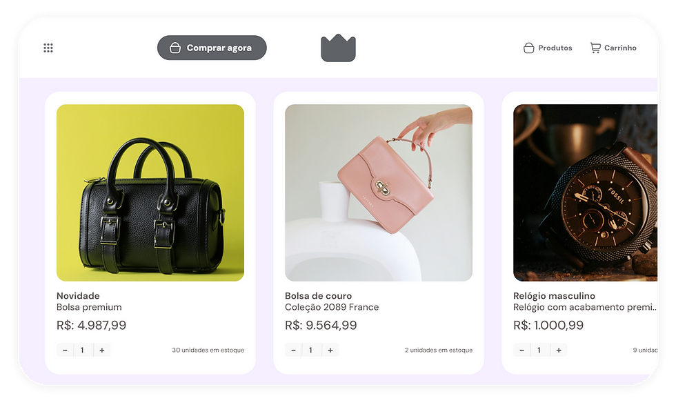 Bolsas, relógios: Compre agora! Novidade, bolsa premium R$ 4.987,99; bolsa de couro R$ 9.564,99; relógio R$ 1.000,99