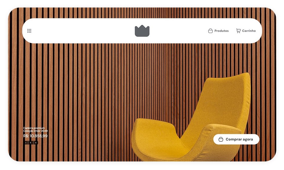Poltrona amarela, Produtos, Carrinho, R$ 10.850,99, Comprar agora