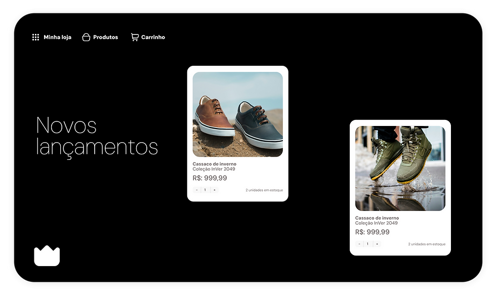 Novos lançamentos: sapatos de inverno, coleção 2049, R$ 999,99