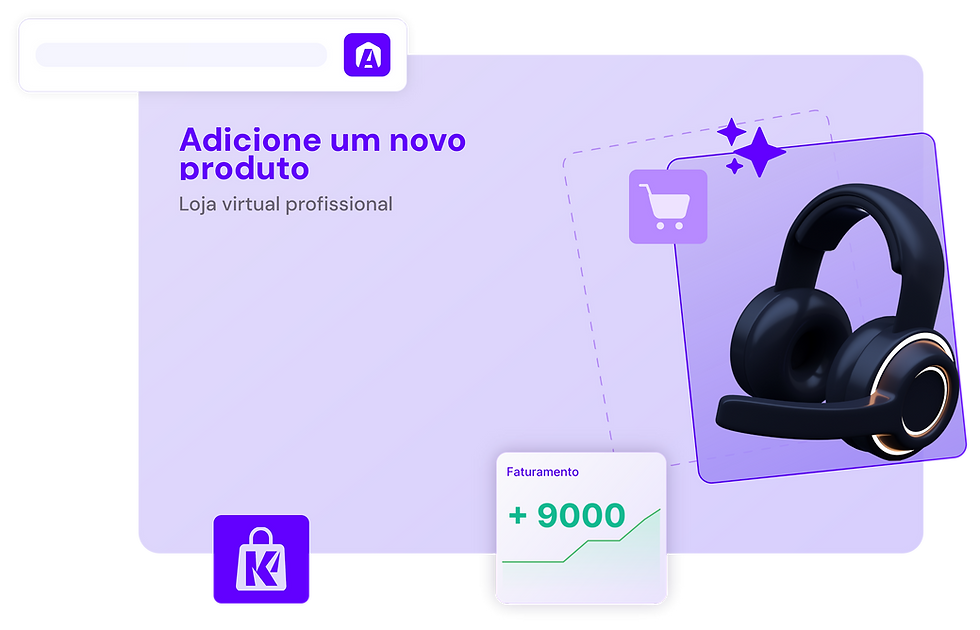 Adicione um novo produto: loja virtual profissional com fone de ouvido