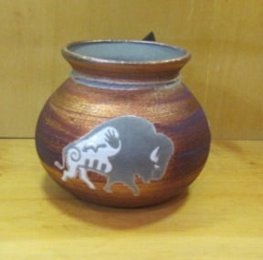 Thumbnail: Raku Silhouette Pottery - Spirit Bison