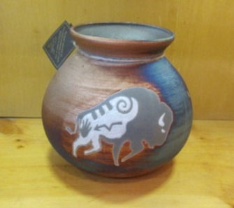 Thumbnail: Raku Silhouette Pottery - Spirit Bison
