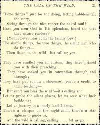 Poem "The Call of the Wild" cowboy poetry