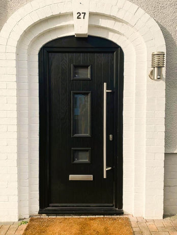 Swarzbraun (black-brown) composite door
