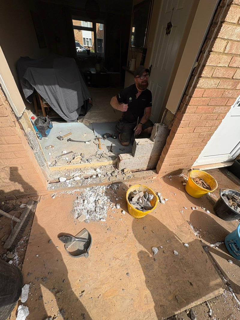 our customer was in safe hands with our expert door installer, Andy, pictured